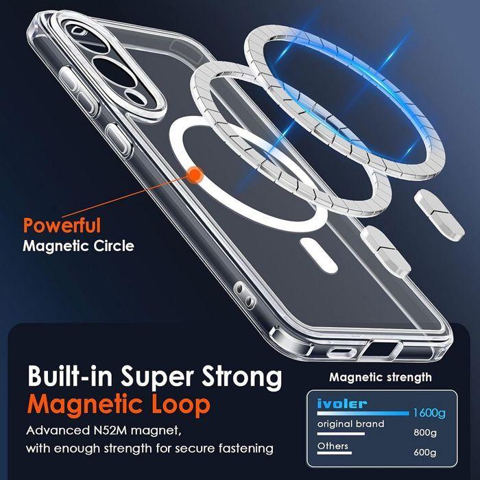 Coque de protection - BOOLING - pour Samsung Galaxy S25 Edge - Transparente - Antichoc - Avec Cercle Magnétique