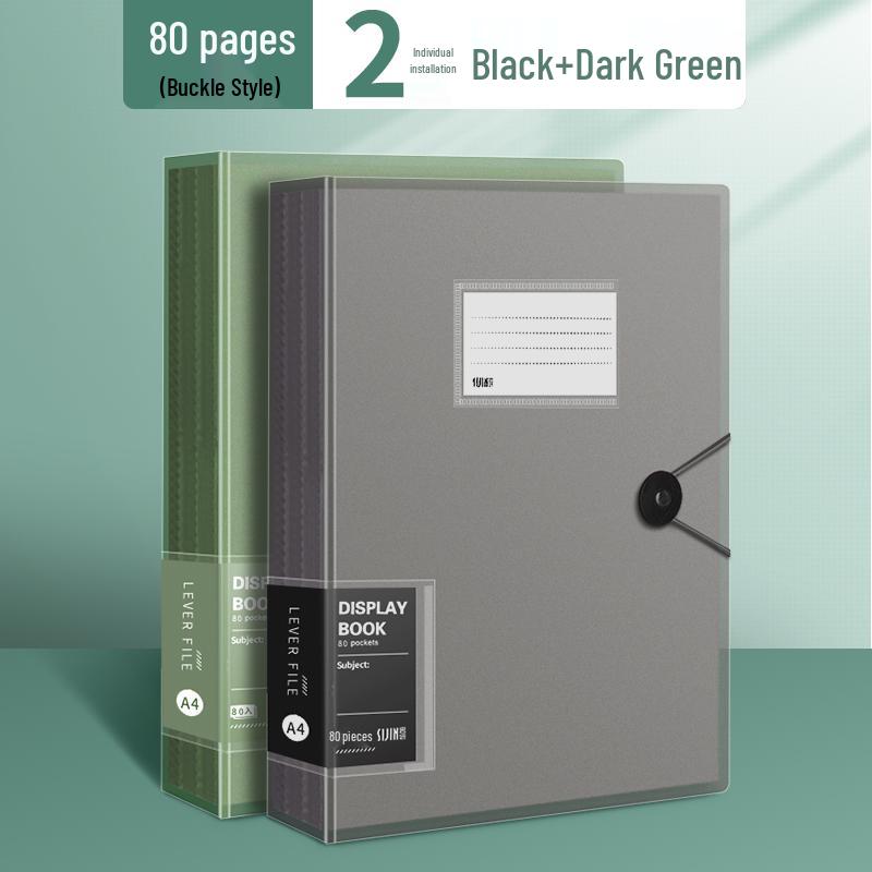 Transparent A4 Document Binder with Multi-Layer Insert Pages for Loose-Leaf Organization