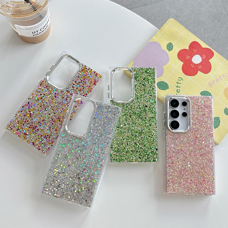 Epoxy Glitter Sequined Mobile Phone Case Is Suitable For Samsung Galaxys25 Premium S24 Niche A07 Women'S Models