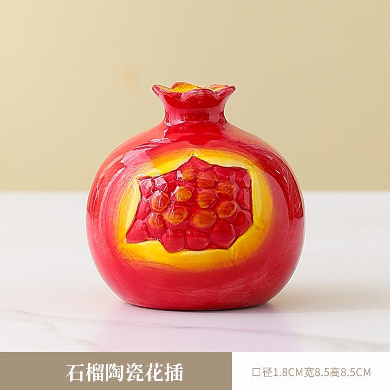 

Creative Pomegranate Flower Ware Ceramics Hydroponics Hydroponic Pothos Plant Flower Pot Ornaments Room Desk Vase Home Ornaments