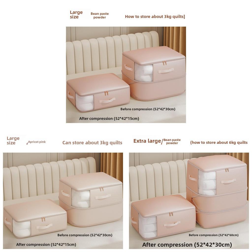 Bed Quilt Storage Bag With Multiuse Compression Design For Bedroom Organization