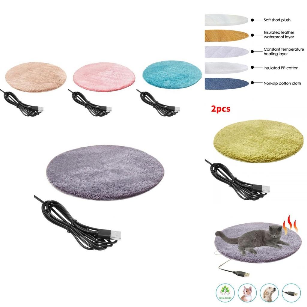 Sichere Und Warme Wasserdichte Haustier-Heizmatte Weich Und Plüsch Ideal Für Katzen Und Kleine Haustiere Mit USB-Ladung