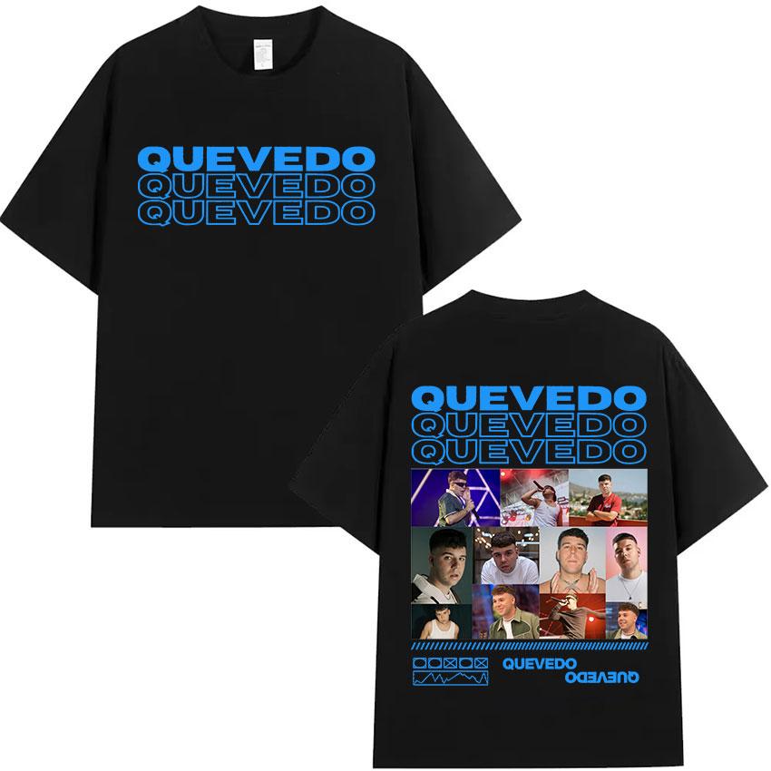 2025 Summer Rapper QUEVEDO Tour 2024 Graphic Mens High Quality Leisure Tshirts Man Retro 100 Pure Cotton Printed Tshirt