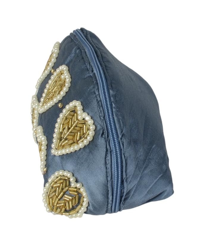 Friends Hill Craft India Mini Pouch, Ravisha, Blue, BW-158-67