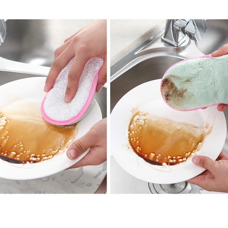 5/10PCS Multifunctional Dishwashing Cloth Thickened Cleaning Cloth Absorbent Coral Fleece Household Kitchen Cleaning Rag