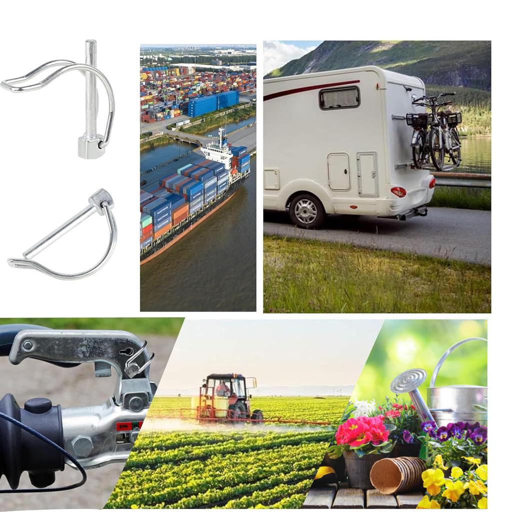 10Pcs Stainless Steel Folding Latch Pins For Equipment Trailer Clutch Lock Jack Legs Secure Connection
