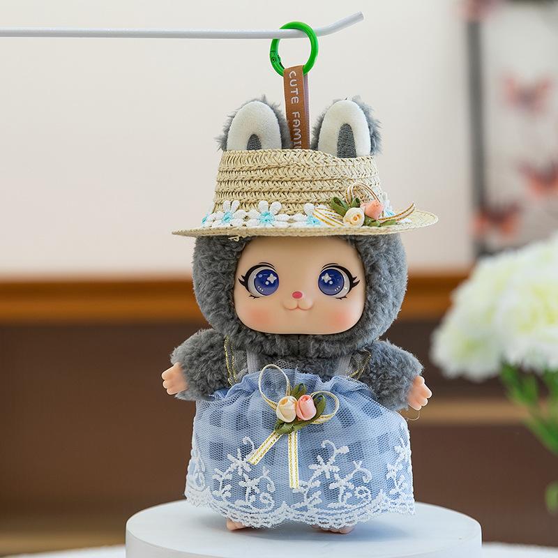 Vinylpuppe Anhänger Plüschtier Baumwollpuppe Taschenschlüsselanhänger für Mädchen Geburtstagsgeschenk