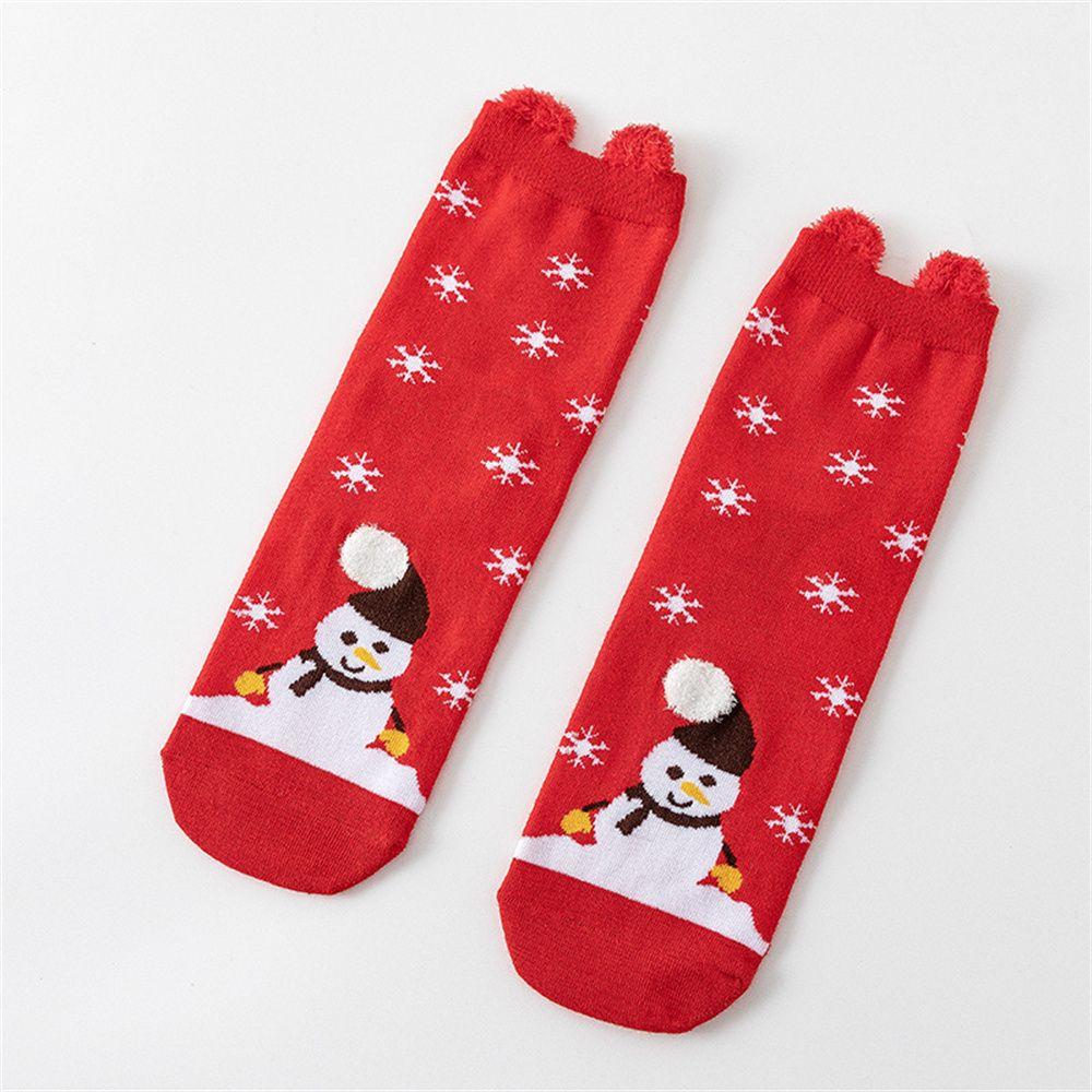 Snowflake Santa Xmas Tree Autumn Winter Happy Socks Cotton Christmas Socks Long Sock
