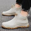 Men's outdoor comfortable fashion casual rain boots anti slip waterproof high top wear-resistant comfortable fishing water shoes