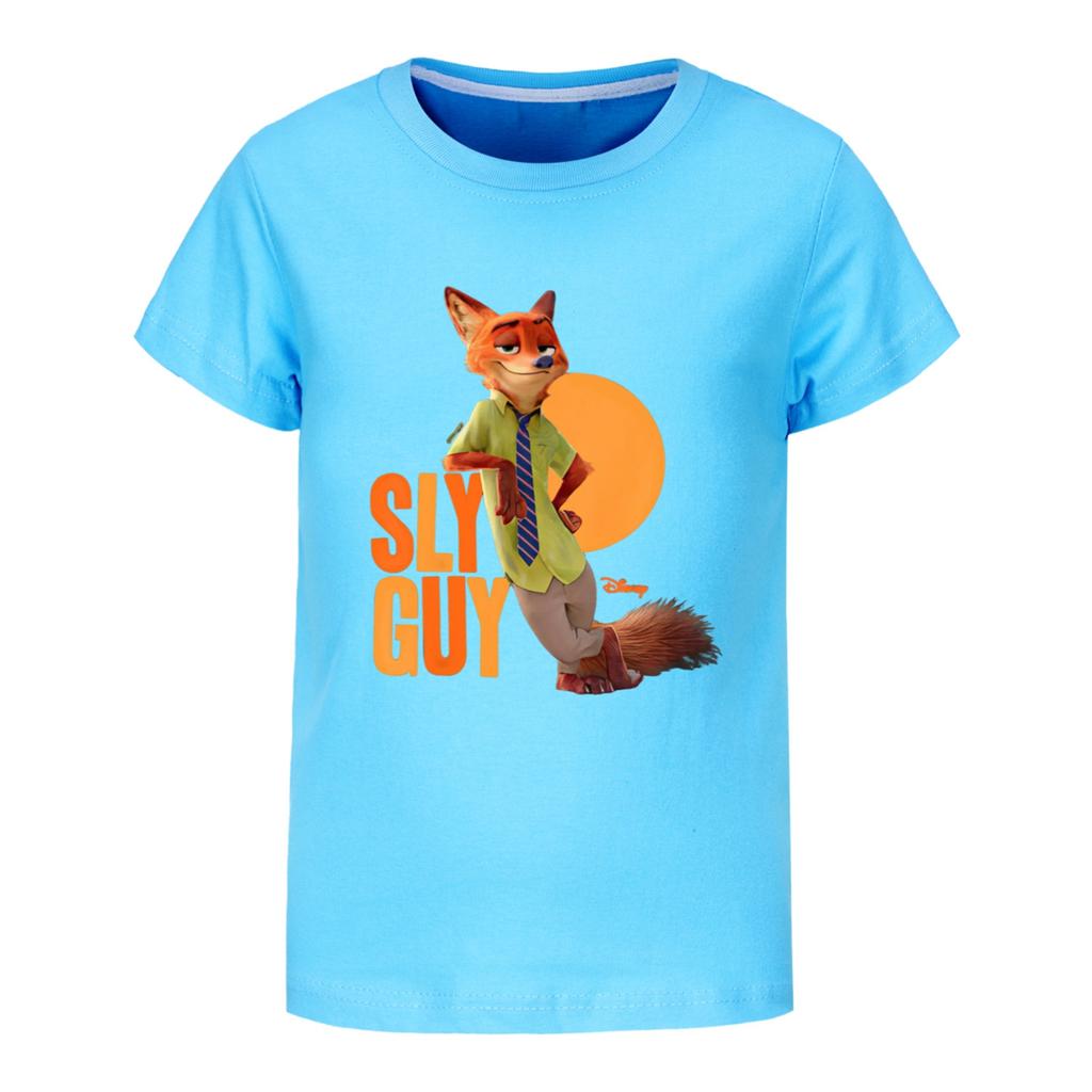 Modische Rundhals-Kurzarm-Arbeitskleidung bedruckte Oberteile für Kinder-Sommeroberteile