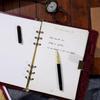 CAGIE System Planner A5 Lockable Notebook Antique Diary with Business Card Gift for School Waterproof PU 230 x Red Lock, Loose-leaf, 6-ring Ring,