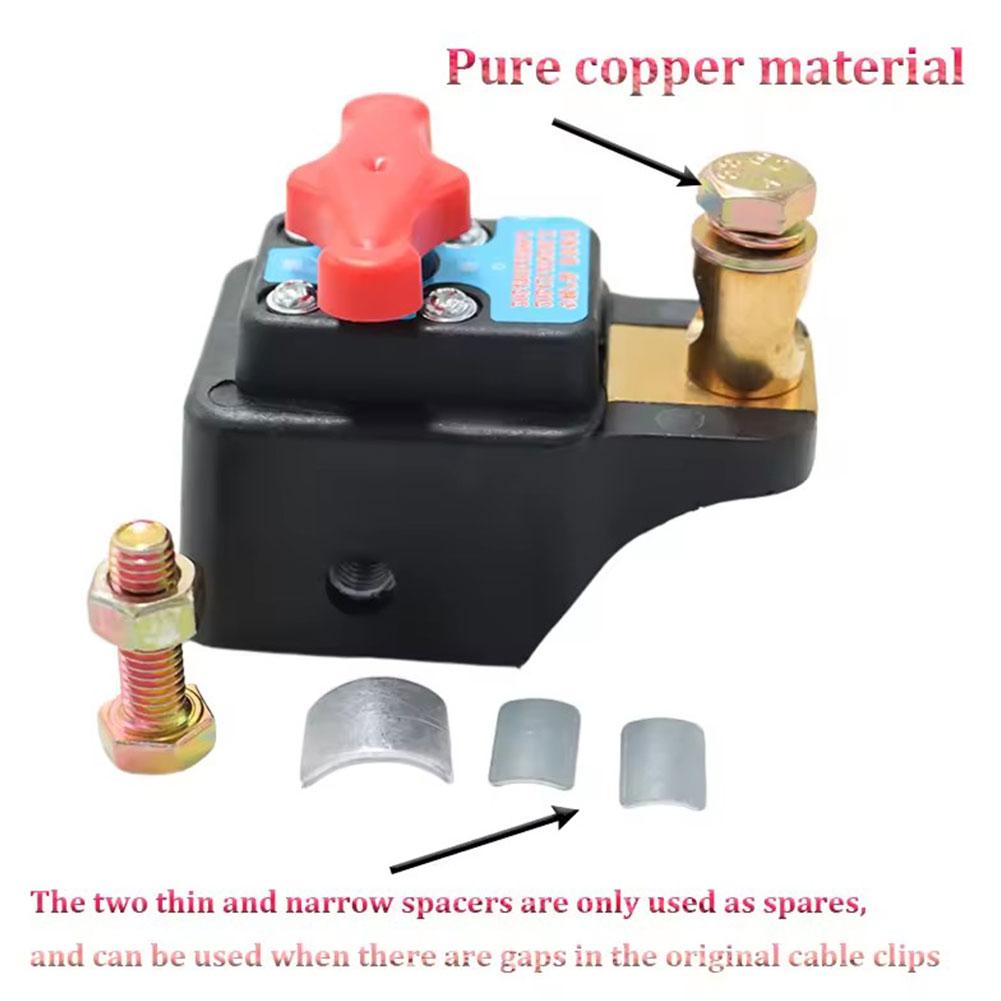 Car Battery Disconnect Switch 12V/24V High-Power Copper Power-Off Switch For Trucks Buses Vehicles Auto Electrical Accessor I3S9