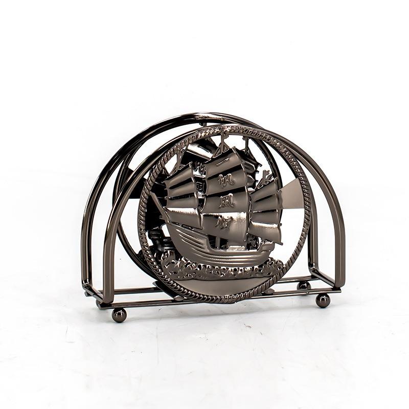 1PC Wrought Iron Napkin Tissue Holder Square Vertical Countertop Hotel Tissue Box Paper Towel Holder Paper Towel Kitchen Storage