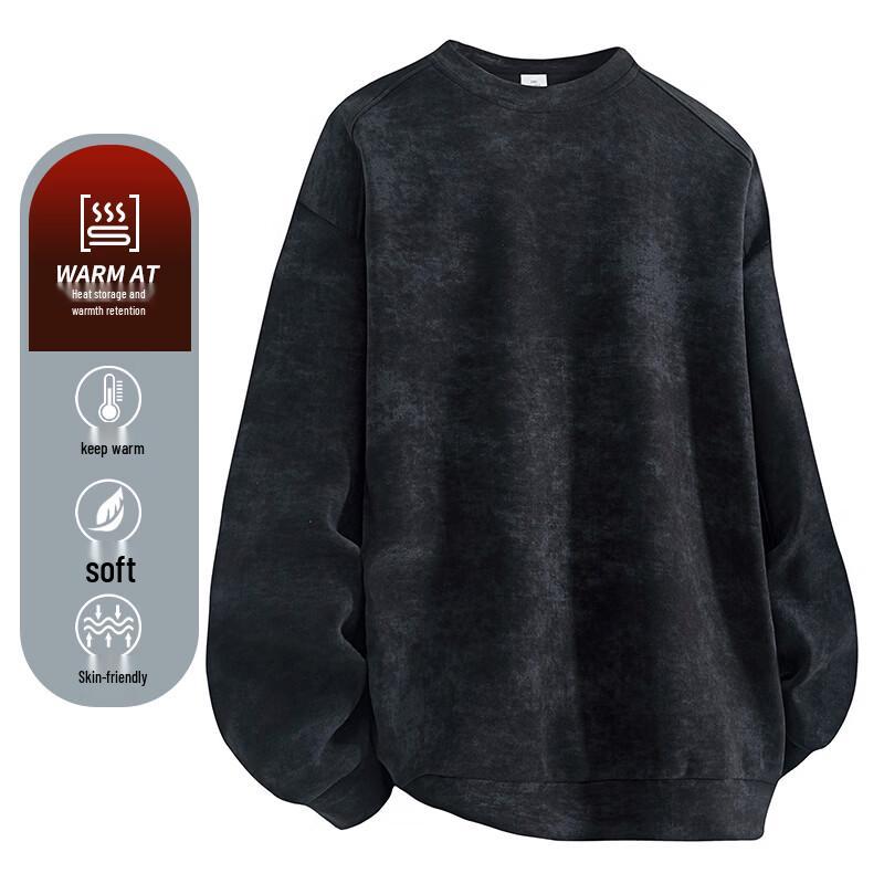 NASA NOAH Men's Tie-Dye Fleece-Lined Crewneck Sweatshirt