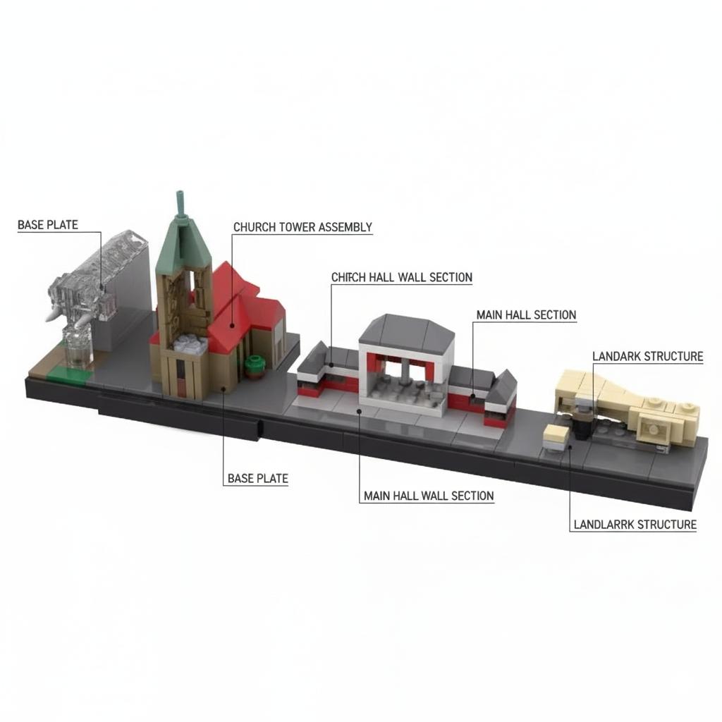 Non-Toxic Mini City Street View Building Blocks Set Micro Architecture Model Kit Creative Diy Display Ornament Compatible Brick Constru