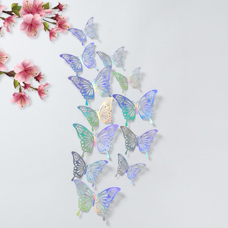 High-End 3D Butterfly Wall Stickers for Living Room & Bedroom Decor