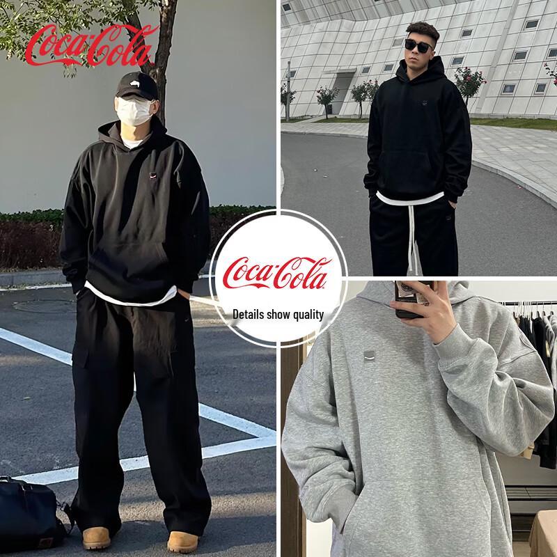 Coca-Cola Men's Embroidered Hooded Sweatshirt