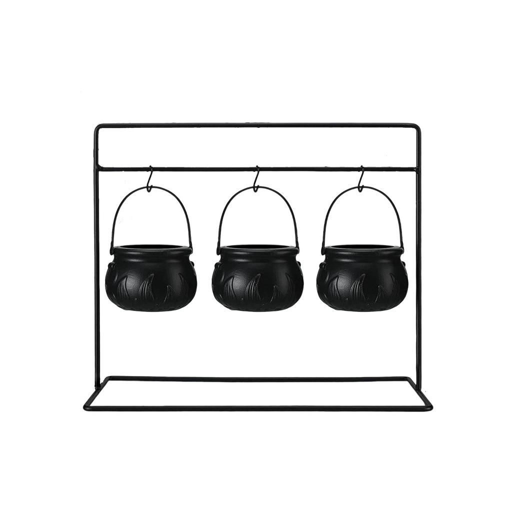 Decoraciones de Halloween, Soporte de Caldero de Bruja para Dulces, Soporte de Tarro Desmontable de 3/6/9 Piezas para Recuerdos de Fiesta de Halloween