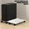 Mobile CPU Stand for PC Adjustable Computer Tower Stand with 4 Wheel CPU Under Desk Heat Dissipation CPU Holder