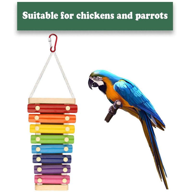Chicken Toy Ringing Qin 7 Tone Factory Spot Wholesale Parrot Toy Bird Supplies Utensils Bird Toys