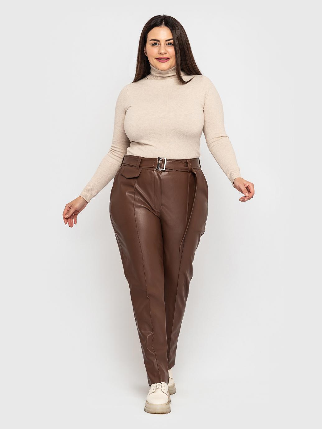 

Штани шкіряні Сіт Luzana XL молочний шоколад кольору