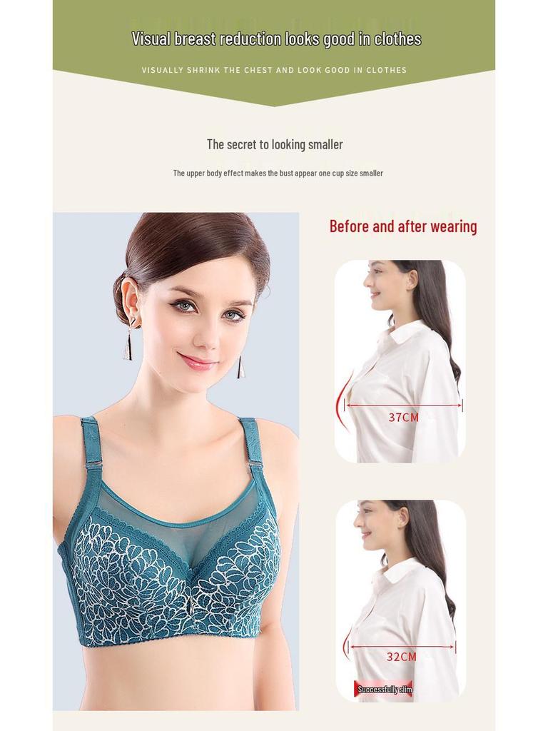 Büyük Beden Bantlı Sütyen - İnce, Ayarlanabilir, Nefes Alabilen, Rahat ve Seksi C/D Cup 3267