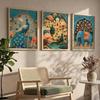 Kotart Madhubani Art Wall Painting Traditional Home Decoration With Frame For Living Room Bed Room Hotel Wall Decor Digital Reprint Set of 3