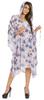 Moomaya Women  s Short Hoodie Kaftan Loose Tunic Kimono Sleeve Mini Beach Cover Up