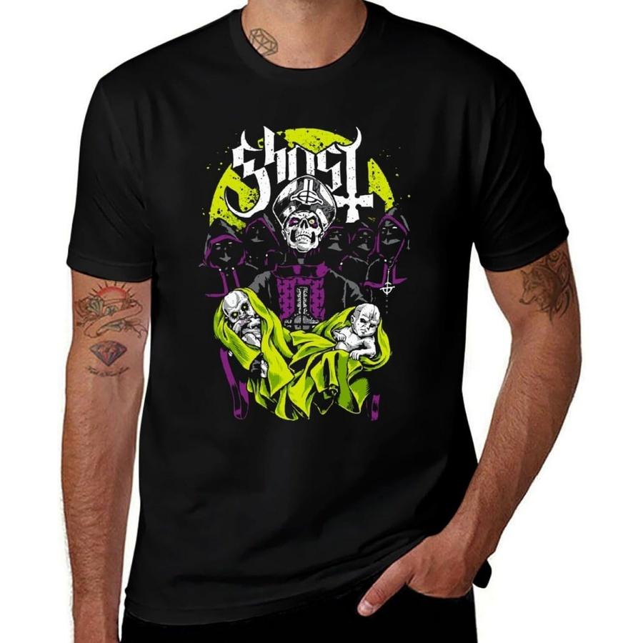 

MAZHALAI Men s Cotton T-Shirts Ghost Meliora Short Sleeve Crewneck Sport Tees(3) XXXXXL різнокольоровий