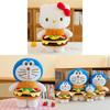 Soft Hamburger Cat Cartoon Plush Doll For Girls Birthday Gift Wholesale