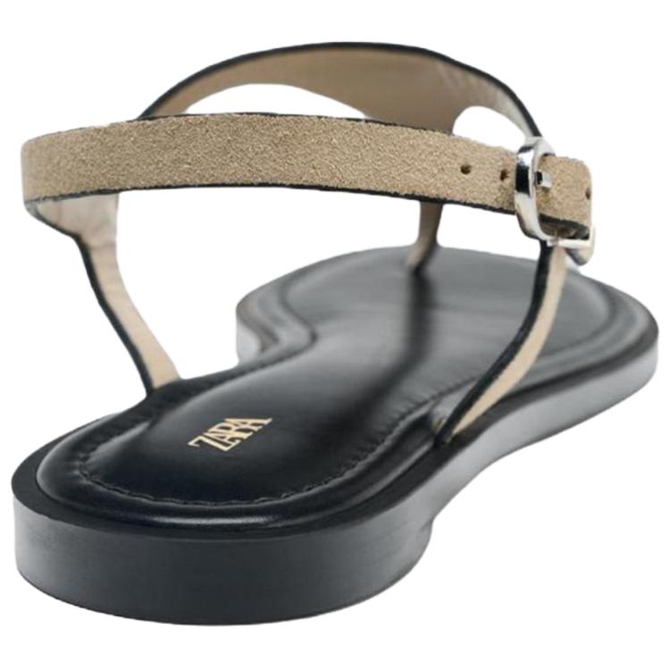 Zara Vintage Comfortable One Strap Sandals Women sandals Sand-Brown 2619510107