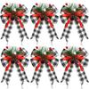 Christmas Tree Topper: Large Velvet Bow Ornament with Edge Ribbon