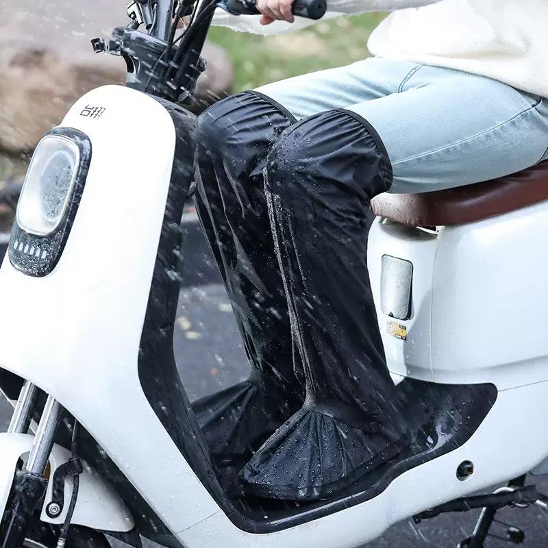 Waterproof and Anti-slip Rain Shoe Covers for Men, Universal, Thickened, Wear-resistant, Knee-high, High-top Rain Shoe Covers, Long Style