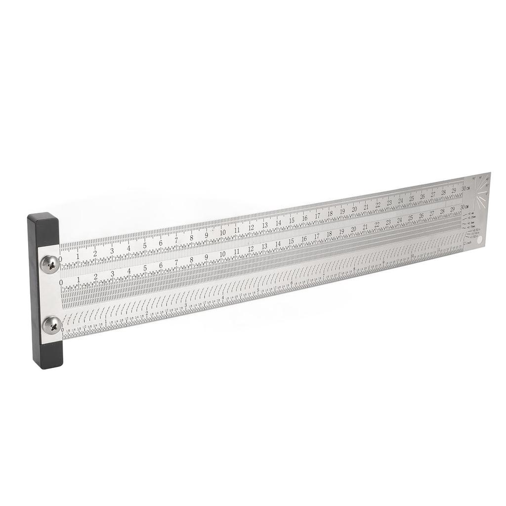 12 Inch T Square 132in 0.25mm High Accuracy Scriber Stainless Steel Marking Ruler for Woodworking