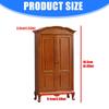 Wood Doll House Closet Handmade Miniature Wardrobe Furniture For 1/12 Scale Model Bedroom Scene Display Decoration