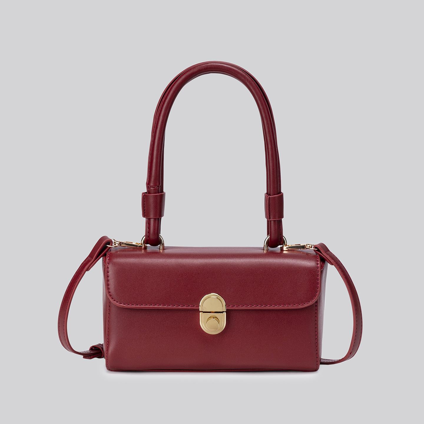

Handbag - A Niche Commuter Crossbody Box-style Bag червоний