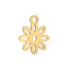 3PCS/LOT CARLIDANA Gold Plated Daisy Flower Pendants, Waterproof Stainless Steel Charms for DIY Necklace Jewelry