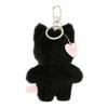 Black Cat Heart Charm Mini Keychain (34011965)