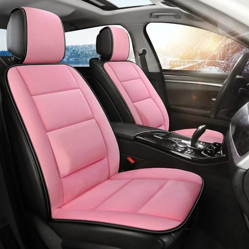 Pernă Auto Universală Iarnă Caldă Pluș Scurt Set Trei Piese Husă Scaun Auto Protector Scaun Auto Covoraș Accesorii Interior Auto
