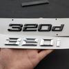 Chrome Black Car Letters Fender Trim Badge 320i 320 Emblem Sticker For BMW 320i 320d Logo G20 F30 E46 E90 F31 F34 Accessories