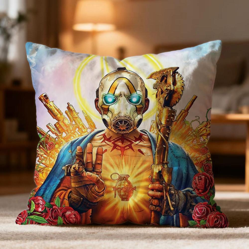 Popular B-BBorderlands Cushion Cover Soft Washable Pillow Case Multi-Scene for Couch Bed Travel Office Use