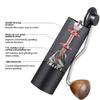 Manual Coffee Grinder with 25g Capacity, Stainless Steel Burr and Wooden Handle, for Home, Office, Camping, and Hiking (Black)