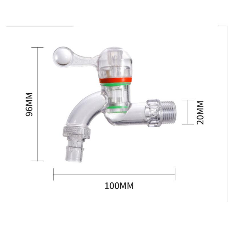 20/25mm Plastic Transparent Faucet Water Tap Garden Irrigation Connector kitchen Bathroom Faucet