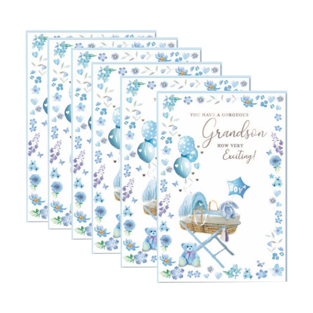 Simon Elvin You Have A Gorgeous Grandson Greetings Card (Pack of 6)