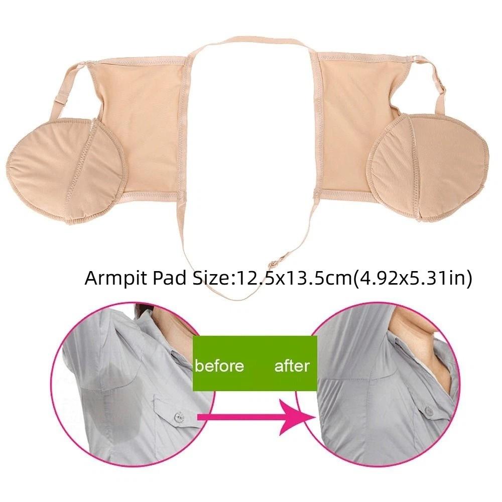 Skin Tone Underarm Sweat Pads Reusable Perspiration Absorbing Pads Armpit Sweat Guard Summer