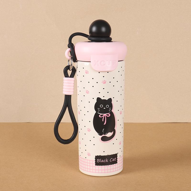 Stainless steel double-layer vacuum straw cup outdoor portable cup 600ml