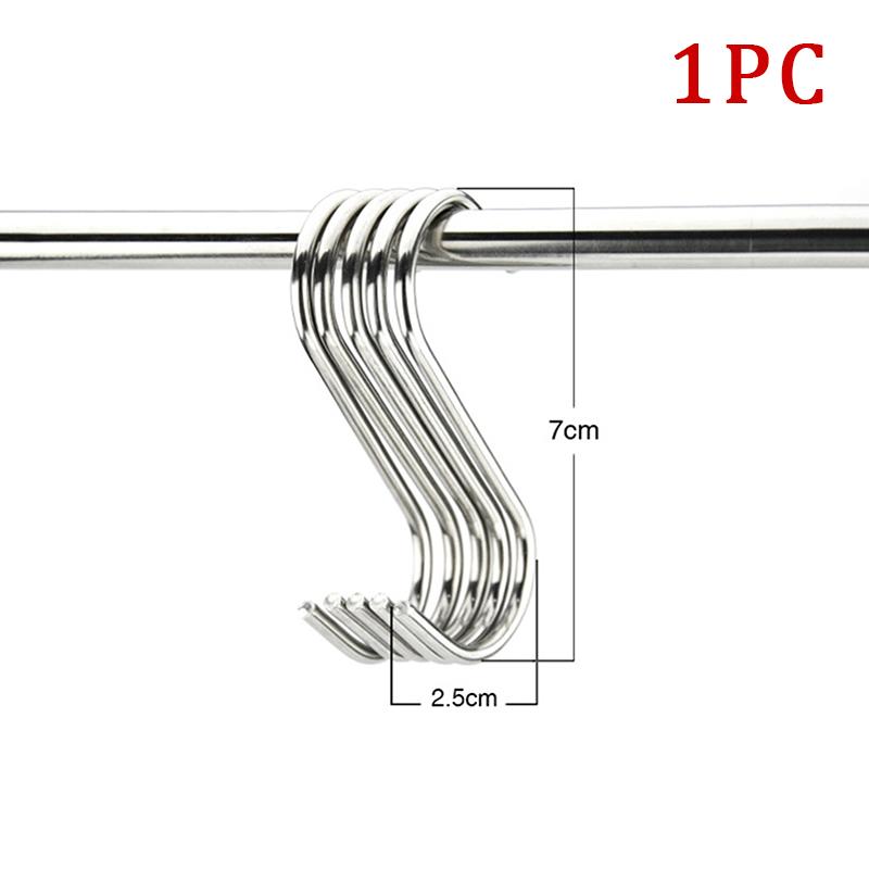 

S-образные крючки из нержавеющей стали, многофункциональные крючки для одежды, сумок, полотенец, дома, кухни, ванной комнаты, держатели для стеллажей B
