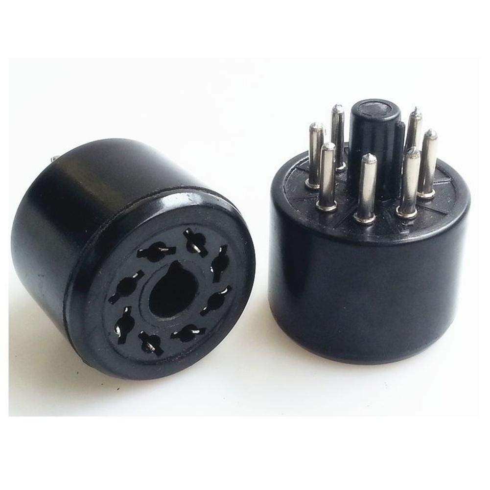 1pc For TS-8 Tube Socket 8 Pin Electrical Sockets Black Connectors For Audio Systems Accessories Easy Installation