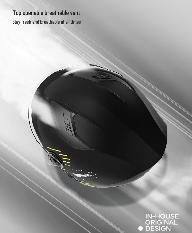 Unisex Certified Electric Motorcycle Helmet - Summer Sunscreen, Meets National Standards