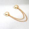 4 Pcs Magnetic Clothing Clips Multi-Function Pinless Brooch Shawl Clips Strong Magnetic Buckle with Chain for Clothes Slimming Accessories